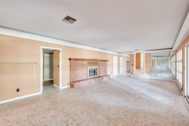 Empty room, Fireplace, Interior, Stone Walls