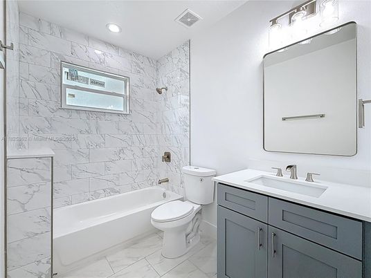 Bathroom, Interior, Marble, Marble Walls, Recessed Lighting