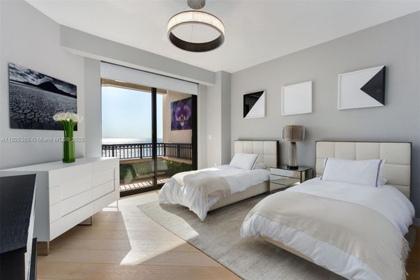 Bedroom, Interior, Pendant Lights, Wood Texture Flooring