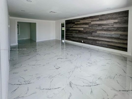 Empty room, Interior, Marble, Recessed Lighting, Wooden Walls