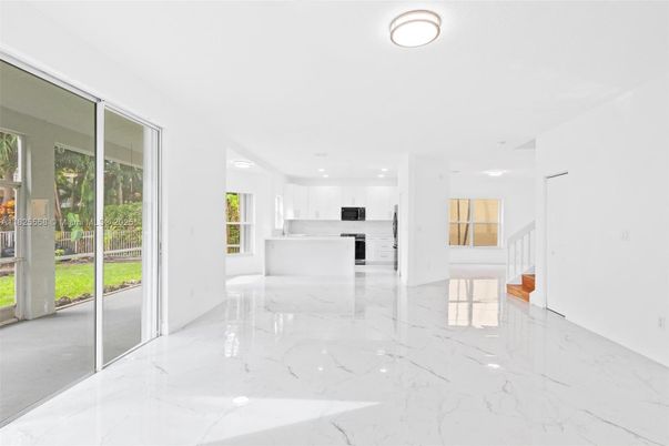 Interior, Kitchen, Marble, Recessed Lighting, Stainless Steel Appliances