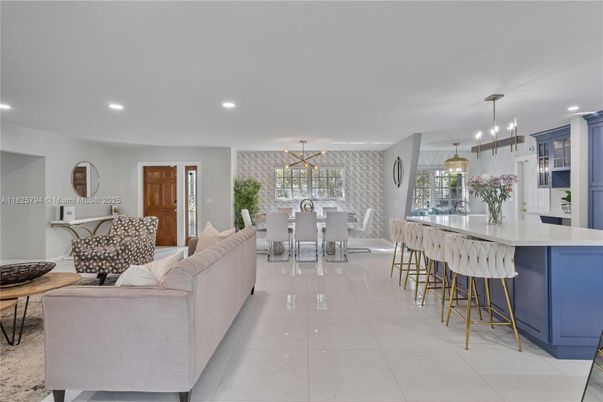 Dining room, Interior, Kitchen, Living room, Pendant Lights, Recessed Lighting