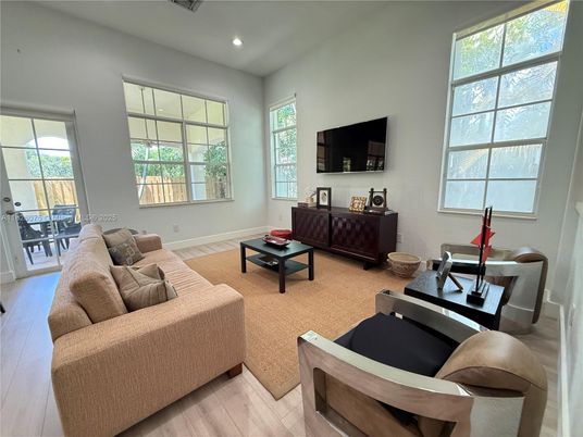 Dining room, Interior, Kitchen, Recessed Lighting, Stainless Steel Appliances, Wood Texture Flooring