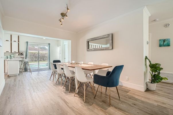 Dining room, Interior, Wood Texture Flooring