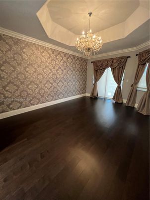 Chandelier, Empty room, Interior, Wood Texture Flooring