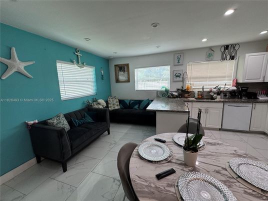 Interior, Kitchen, Living room, Marble, Recessed Lighting