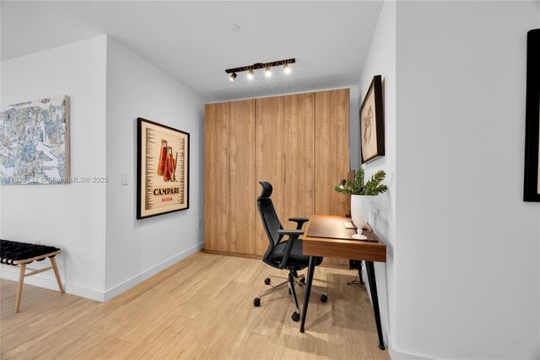 Home Office, Interior, Wood Texture Flooring, Wooden Walls
