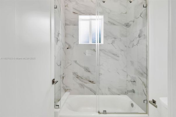 Bathroom, Glass Shower, Interior, Marble Walls