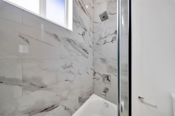 Bathroom, Glass Shower, Interior, Marble Walls