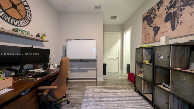 Home Office, Interior, Wood Texture Flooring