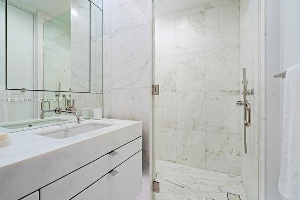Bathroom, Glass Shower, Interior, Marble, Marble Walls