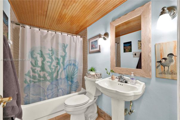 Bathroom, Interior, Wooden Ceilings
