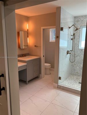 Bathroom, Glass Shower, Interior, Marble, Marble Walls