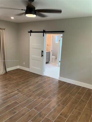 Bathroom, Empty room, Interior, Recessed Lighting, Wood Texture Flooring