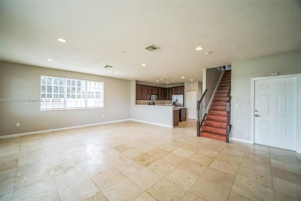 Empty room, Interior, Kitchen, Recessed Lighting