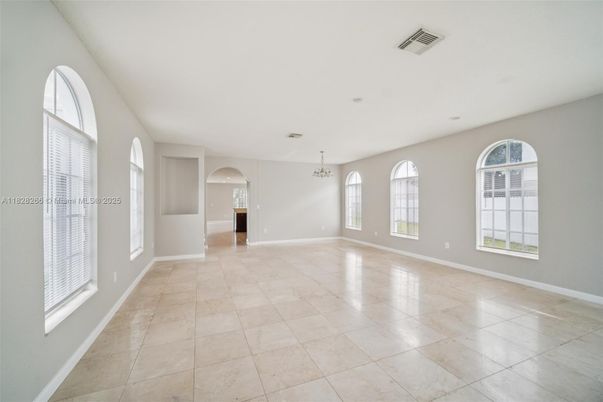 Chandelier, Empty room, Interior