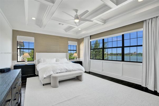Bedroom, Interior, Recessed Lighting, Water, Wood Texture Flooring