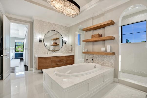 Bathroom, Chandelier, Interior