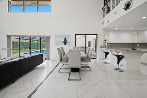 Interior, Kitchen, Living room, Marble, Recessed Lighting, Water