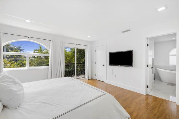 Bedroom, Interior, Marble, Recessed Lighting, Wood Texture Flooring