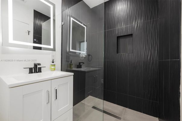 Bathroom, Dual Sink Vanities, Glass Shower, Interior