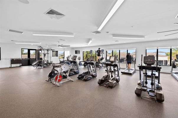 Fitness Equipment, Gym, Interior, Recessed Lighting