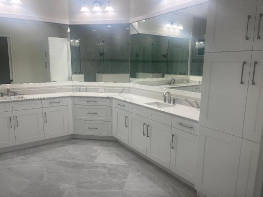 Bathroom, Dual Sink Vanities, Glass Shower, Interior