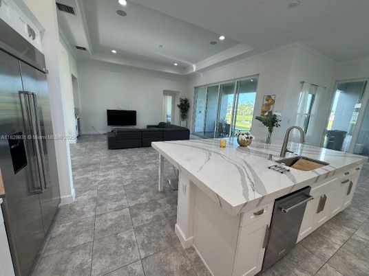 Interior, Kitchen, Living room, Recessed Lighting, Stainless Steel Appliances