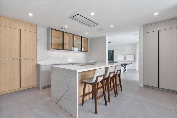 Interior, Kitchen, Marble Walls, Recessed Lighting