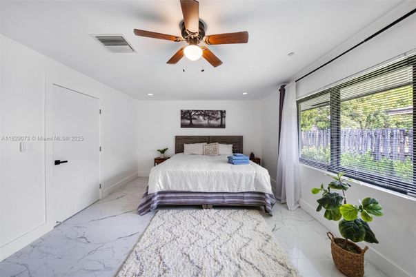 Bedroom, Interior, Marble, Recessed Lighting