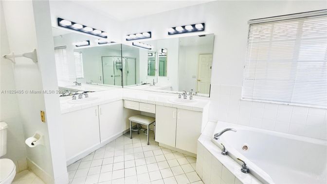 Bathroom, Dual Sink Vanities, Interior, Tile Countertops