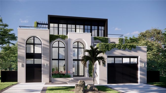 Attached, Exterior, Facade, Modern