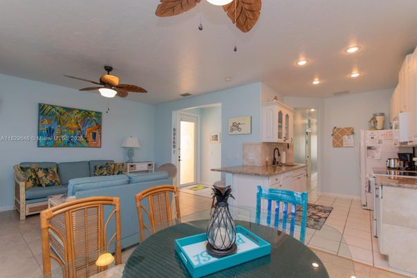 Dining room, Interior, Kitchen, Living room, Recessed Lighting