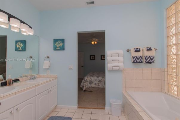 Bathroom, Bedroom, Dual Sink Vanities, Interior, Tile Countertops