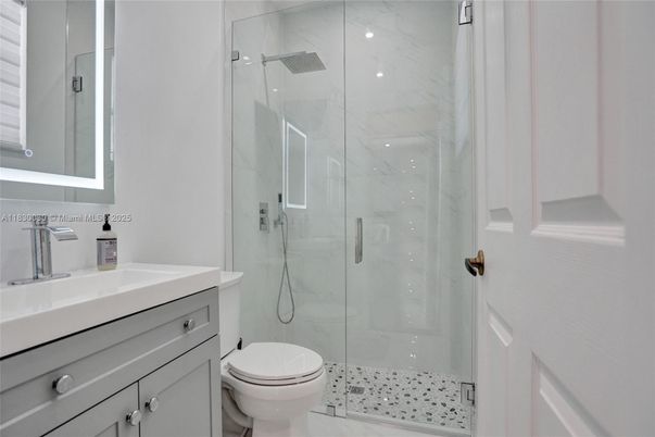 Bathroom, Glass Shower, Interior, Marble Walls