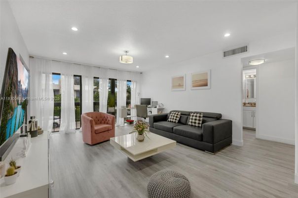 Dining room, Interior, Living room, Recessed Lighting, Wood Texture Flooring