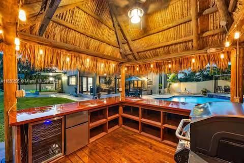 Interior, Pool, Wooden Beams, Wooden Ceilings, Wood Texture Flooring
