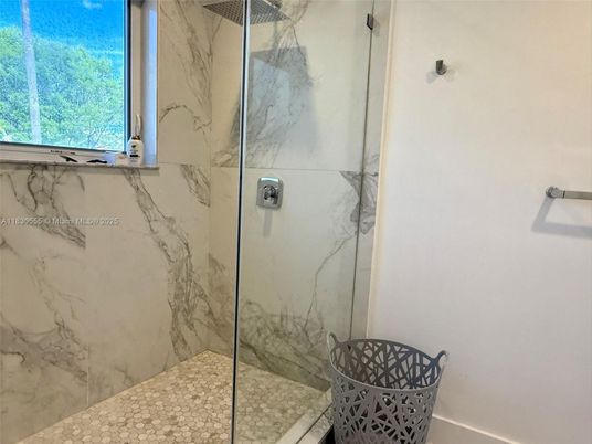 Bathroom, Glass Shower, Interior, Marble Walls