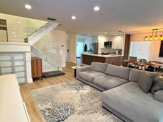 Dining room, Interior, Kitchen, Living room, Pendant Lights, Recessed Lighting, Wood Texture Flooring