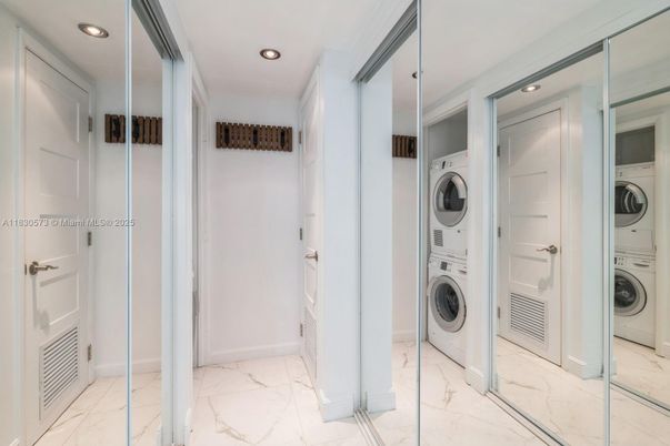 Interior, Marble, Recessed Lighting, Utility Closets, Washer