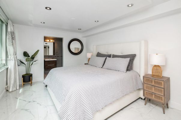 Bedroom, Interior, Marble, Recessed Lighting