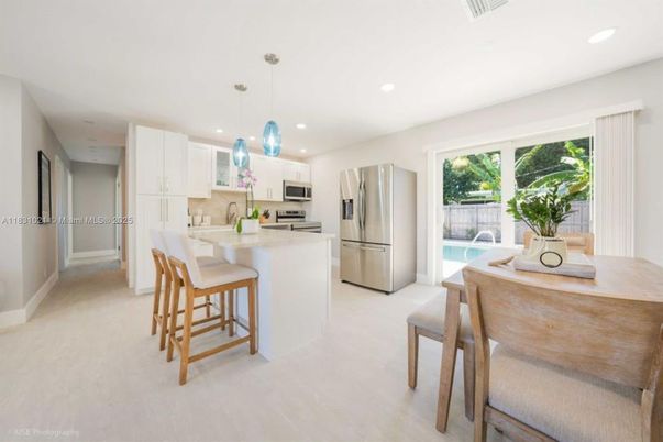 Interior, Kitchen, Pendant Lights, Recessed Lighting, Stainless Steel Appliances
