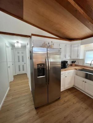 Interior, Kitchen, Stainless Steel Appliances, Wooden Ceilings, Wood Texture Flooring