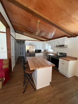 Interior, Kitchen, Stainless Steel Appliances, Wooden Beams, Wooden Ceilings, Wood Texture Flooring