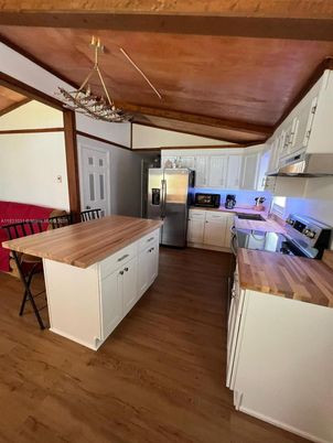 Interior, Kitchen, Wooden Ceilings, Wood Texture Flooring