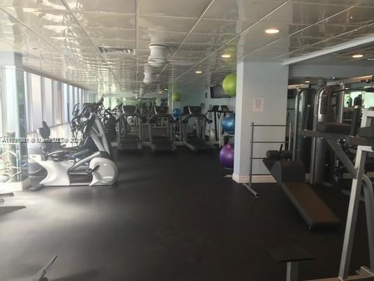 Fitness Equipment, Gym, Interior, Recessed Lighting