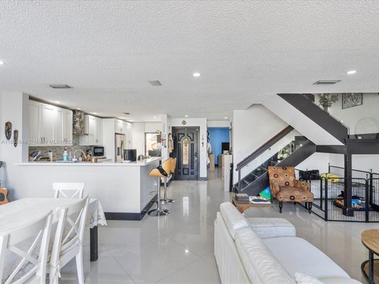 Dining room, Interior, Kitchen, Living room, Recessed Lighting