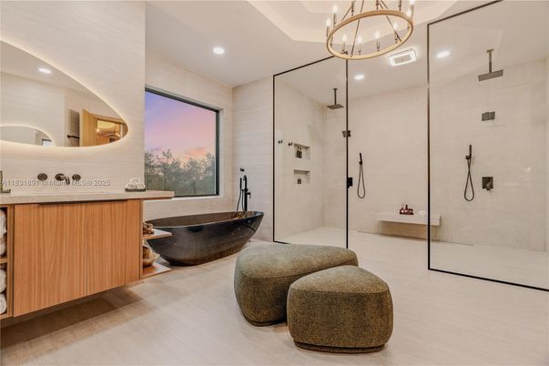 Bathroom, Glass Shower, Interior, Pendant Lights, Recessed Lighting