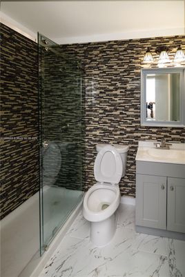 Bathroom, Glass Shower, Interior, Marble