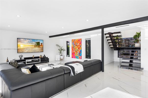 Interior, Living room, Marble, Recessed Lighting